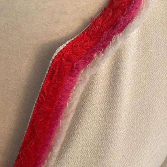 Trina Turk dress white with pink and red pipping - Picture 3 of 13